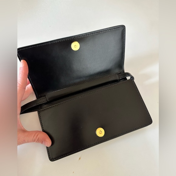 Tom Ford black fold-over wallet on chain. - Picture 2 of 5